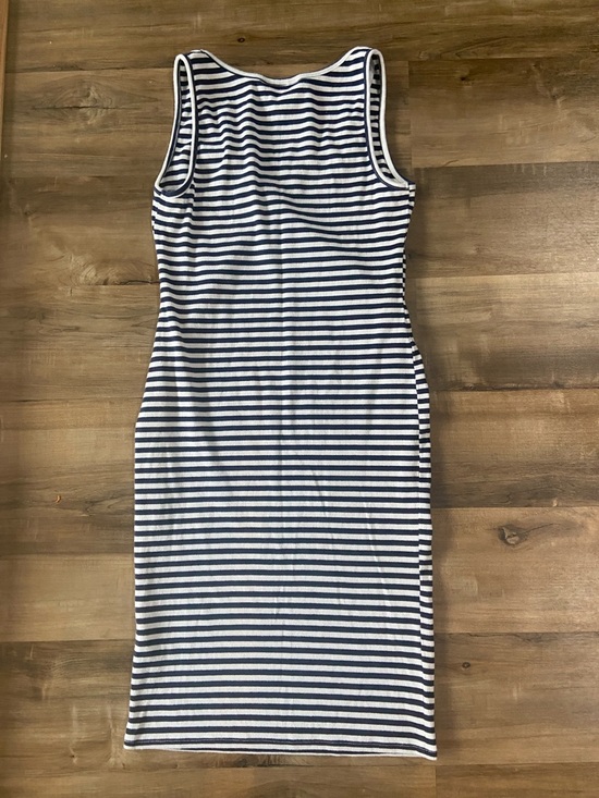 Motherhood Navy & White Striped Midi Tank Dress - Picture 8 of 8